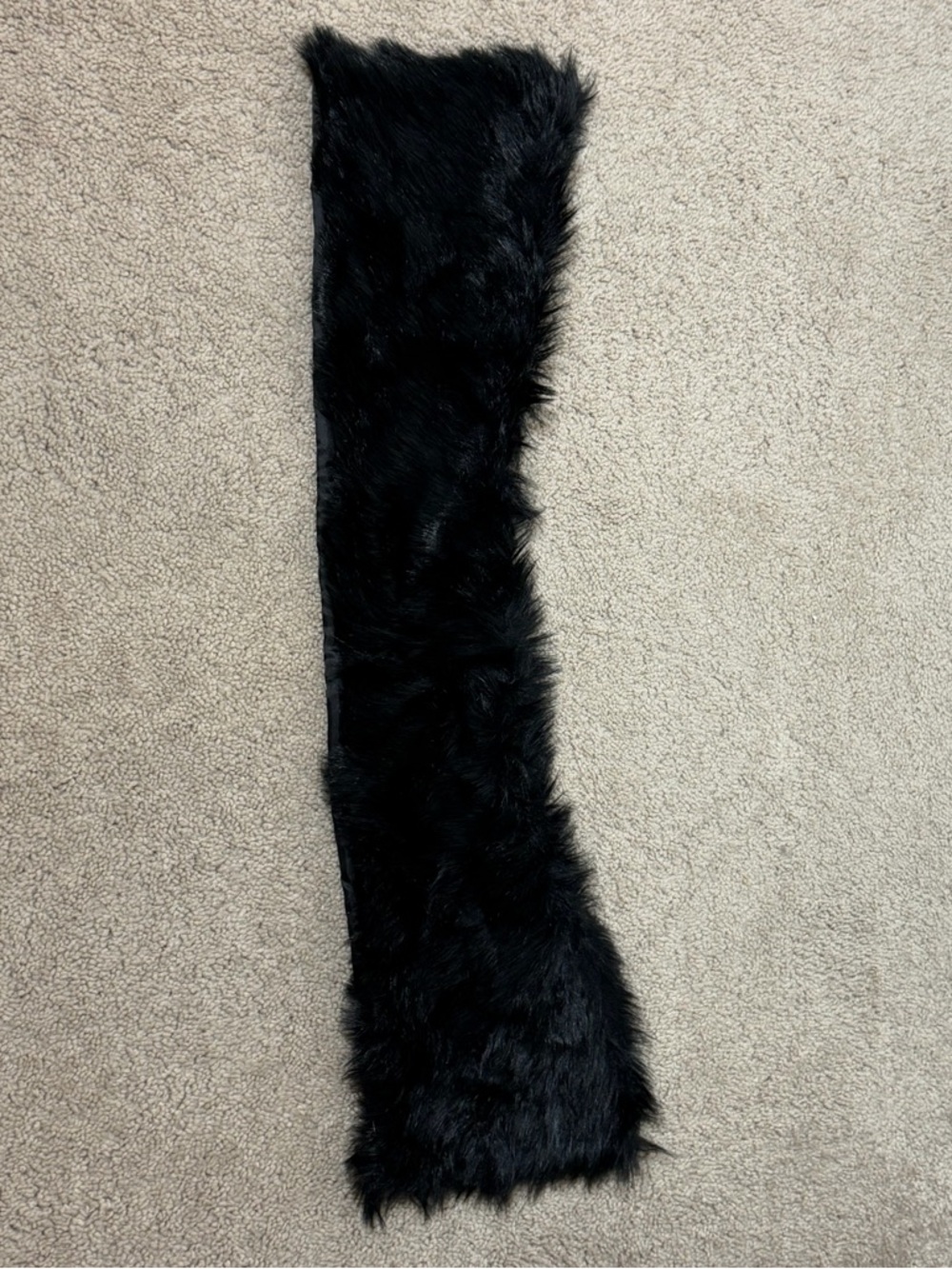 Black Faux Fur Wrap Scarf / Stole Soft Glam Winter Accessory